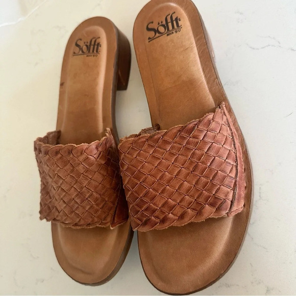 Sofft Ardee woven leather sandals in brown Size: 8 - Picture 4 of 7